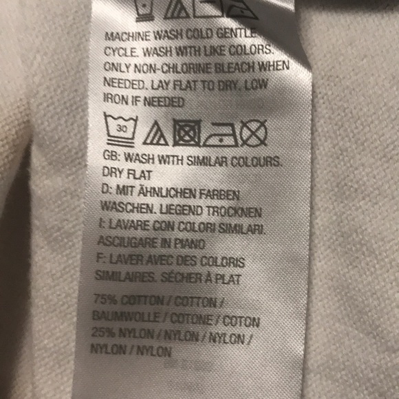 Isaac Mizrahi tunic length sweater. Large. Gray and yellow floral print. - Picture 7 of 8